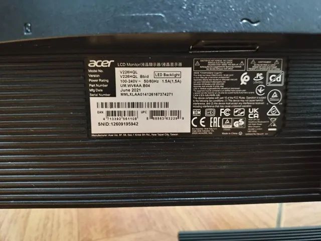 Monitor Acer 21,5 Full HD (V226HQL) - Perfeito Estado - Foto 3