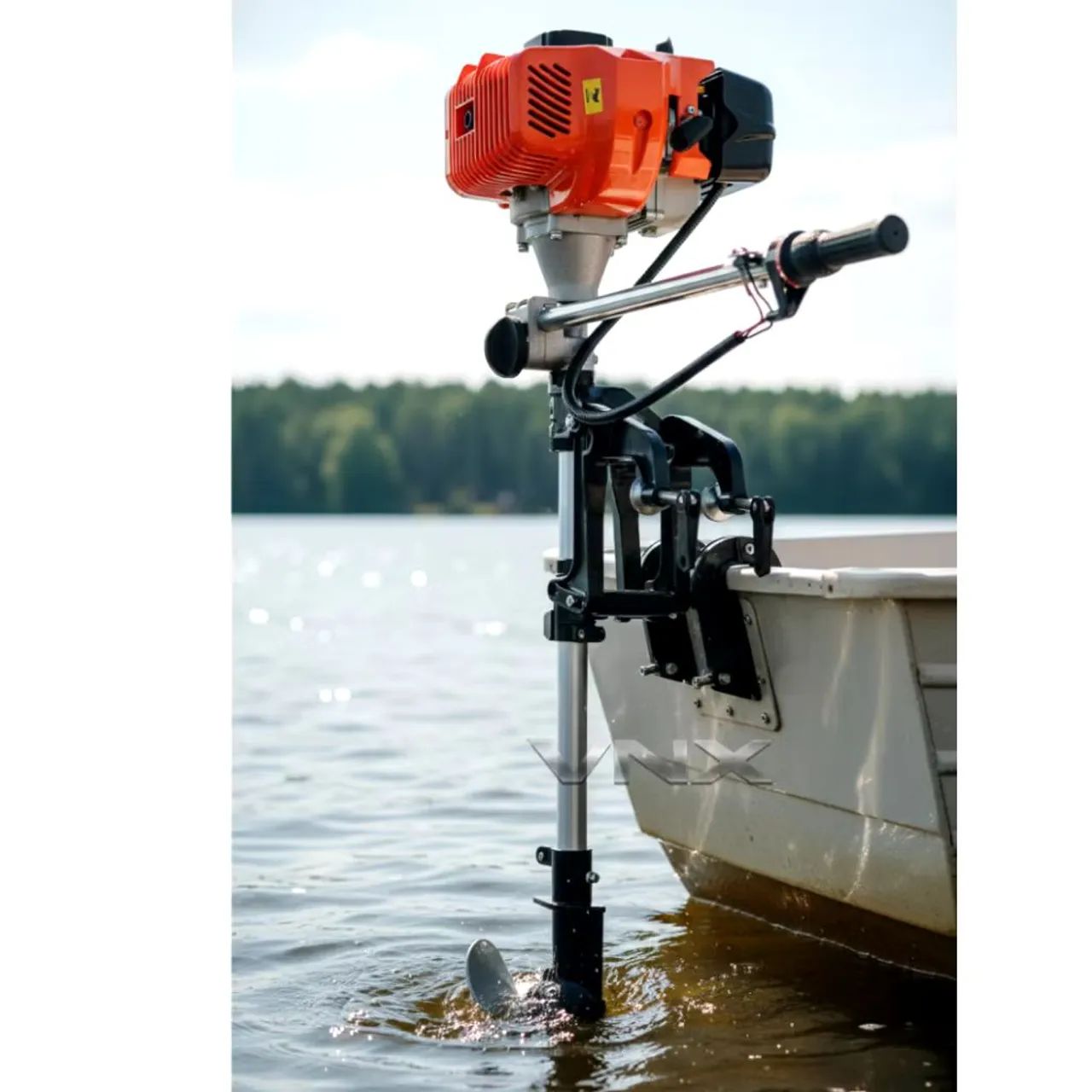 Motor de popa 65cc para barco de pesca bote caiaque Embarcação até 5 ...