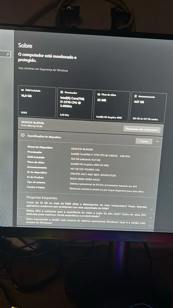 Computador para jogos e trabalhos  - Foto 5