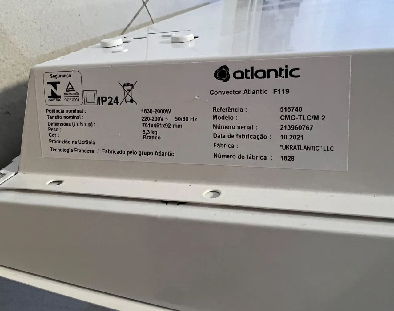 Aquecedor marca atlantic  - Foto 2