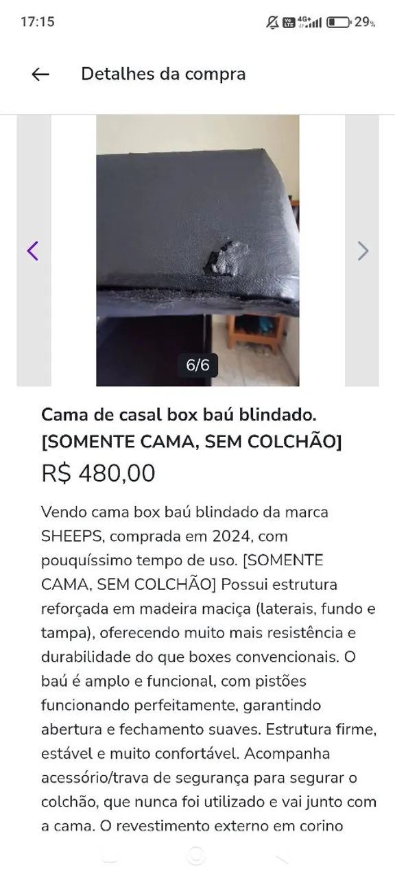 Cama box baú casal