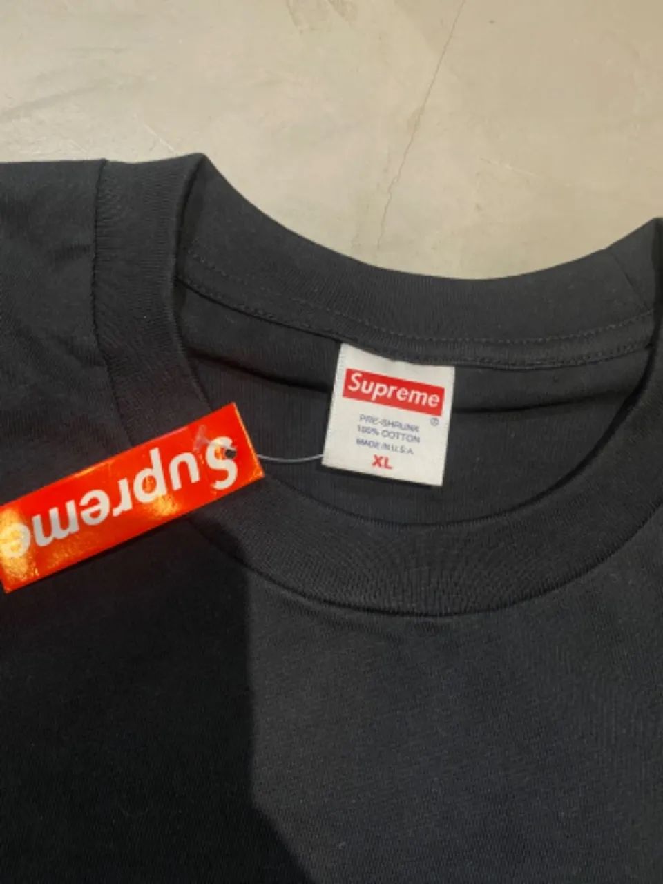supreme cross box logo tee black - Foto 3