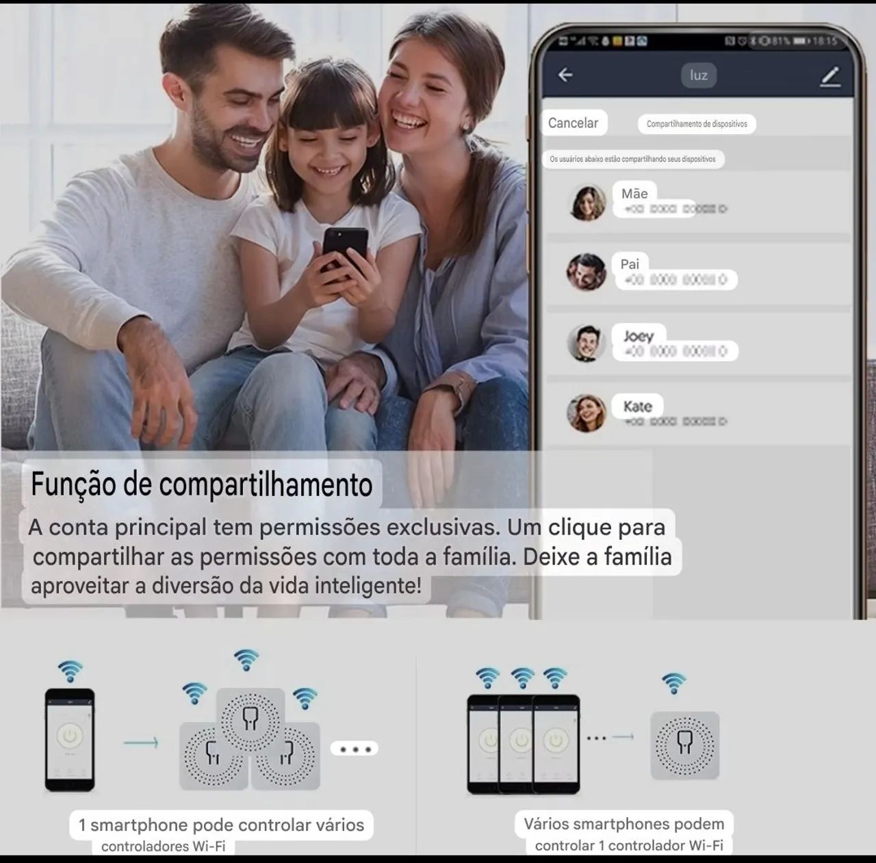 WiFi Smart Mini Switch 16A Controle De Voz Funciona Com Alexa Google - Foto 3