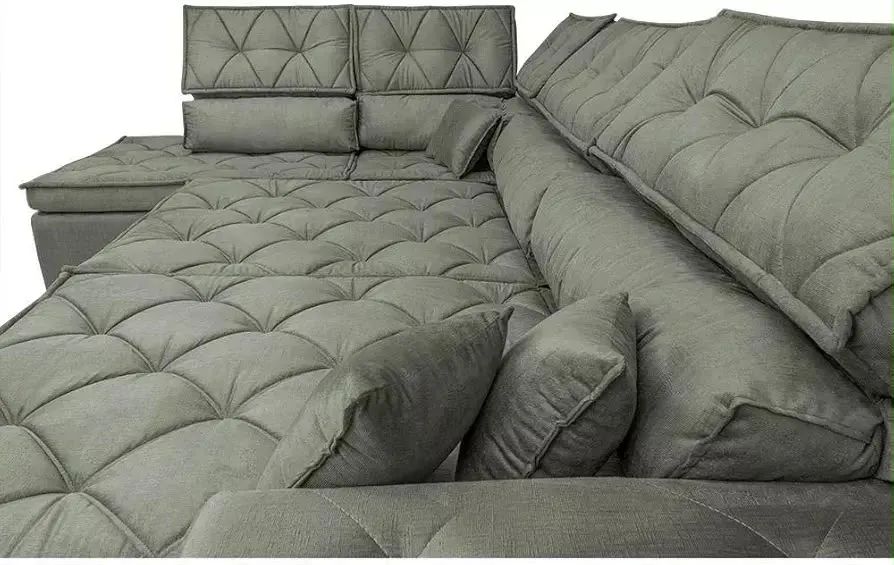 SOFÁ DE CANTO RETRÁTIL E RECLINÁVEL COM MOLAS CAMA INBOX PLATINUM - ESQUERDO OU DIREITO  - Foto 5