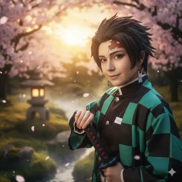Kimono Tanjiro Kamado Tam PP - Foto 2