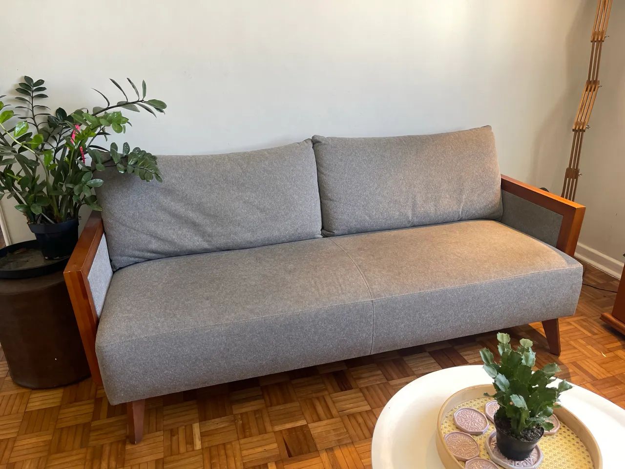 Sofá cinza de linho - 1,90 x 0,80 - Foto 4