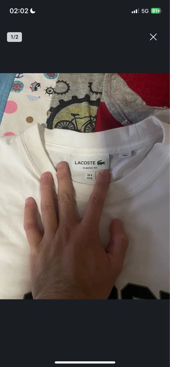 Camiseta Lacoste tamanho M - Foto 2