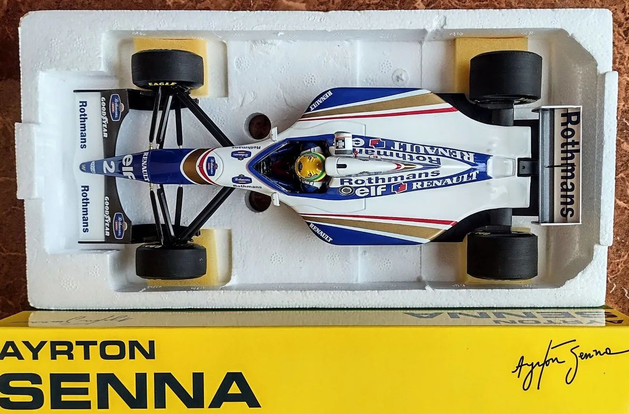 Miniatura Formula 1 Williams FW16 Ayrton Senna Brazil GP 1994