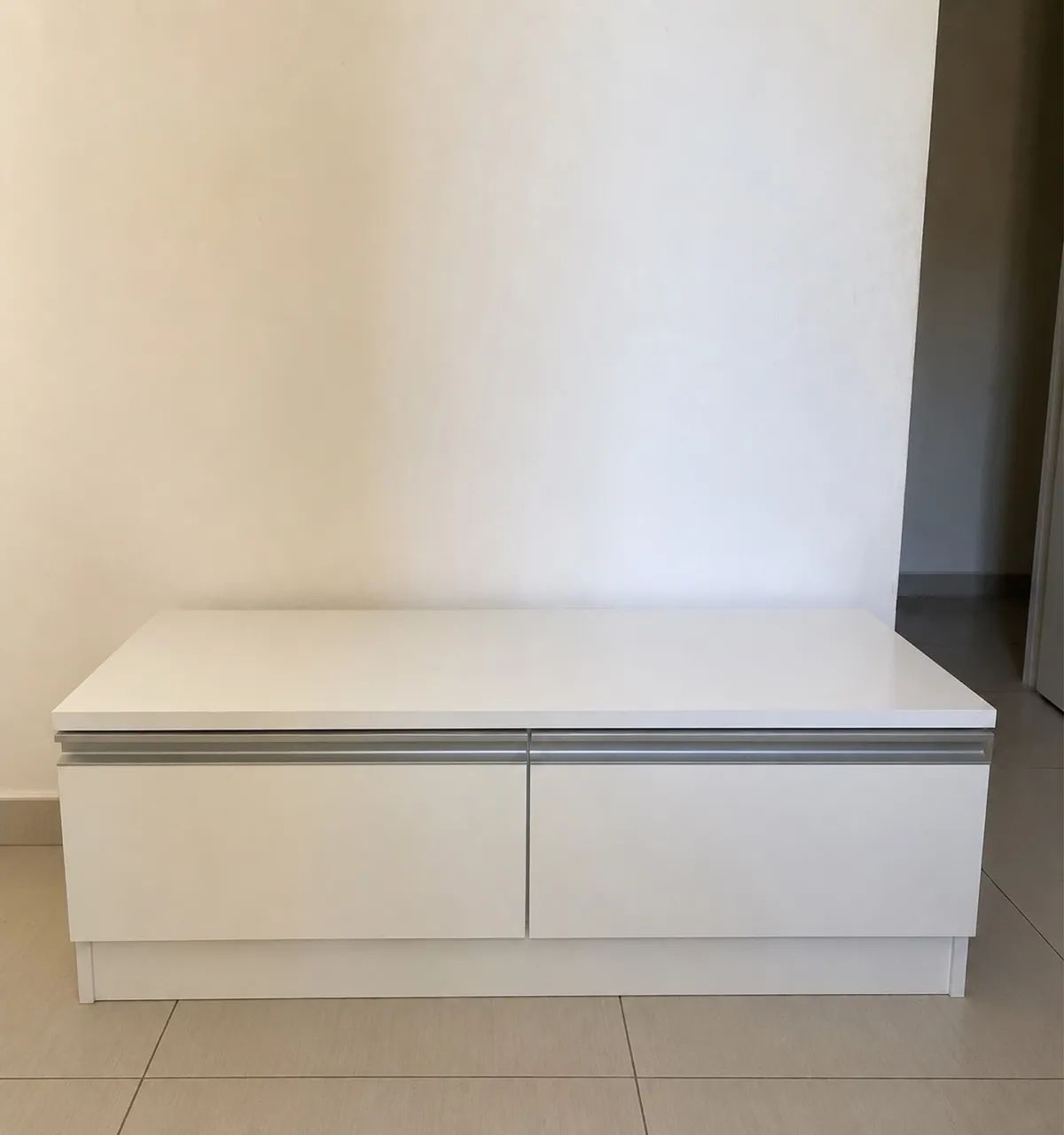 Rack branco 2 gavetas 