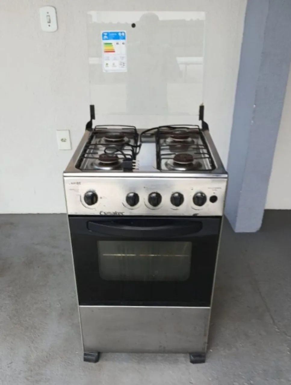 Fogão Esmaltec Inox automático 