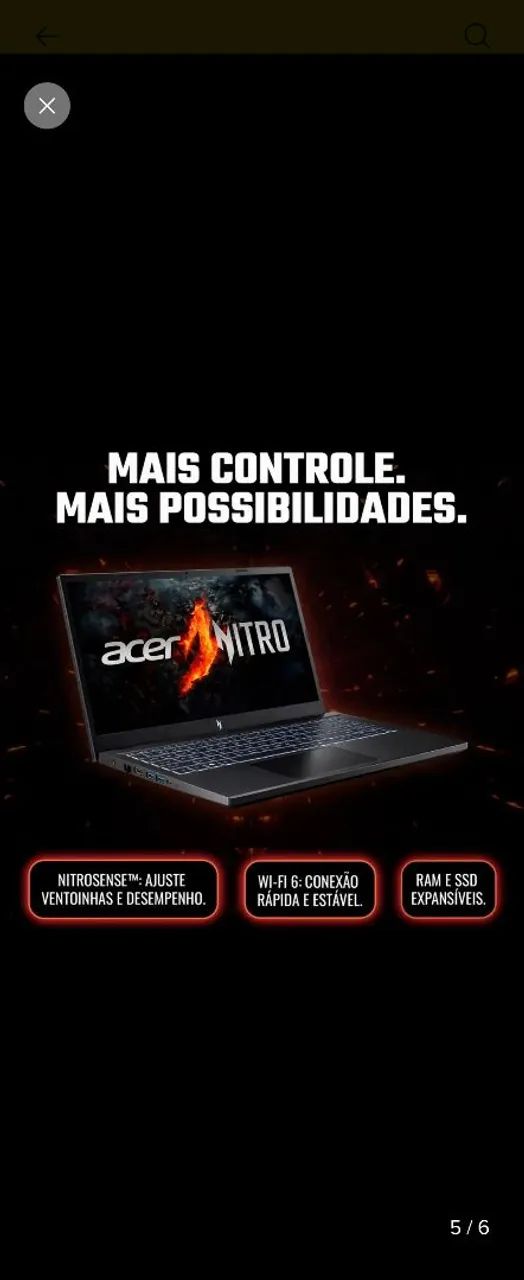 Notebook Gamer Acer Nitro V15 - Foto 5