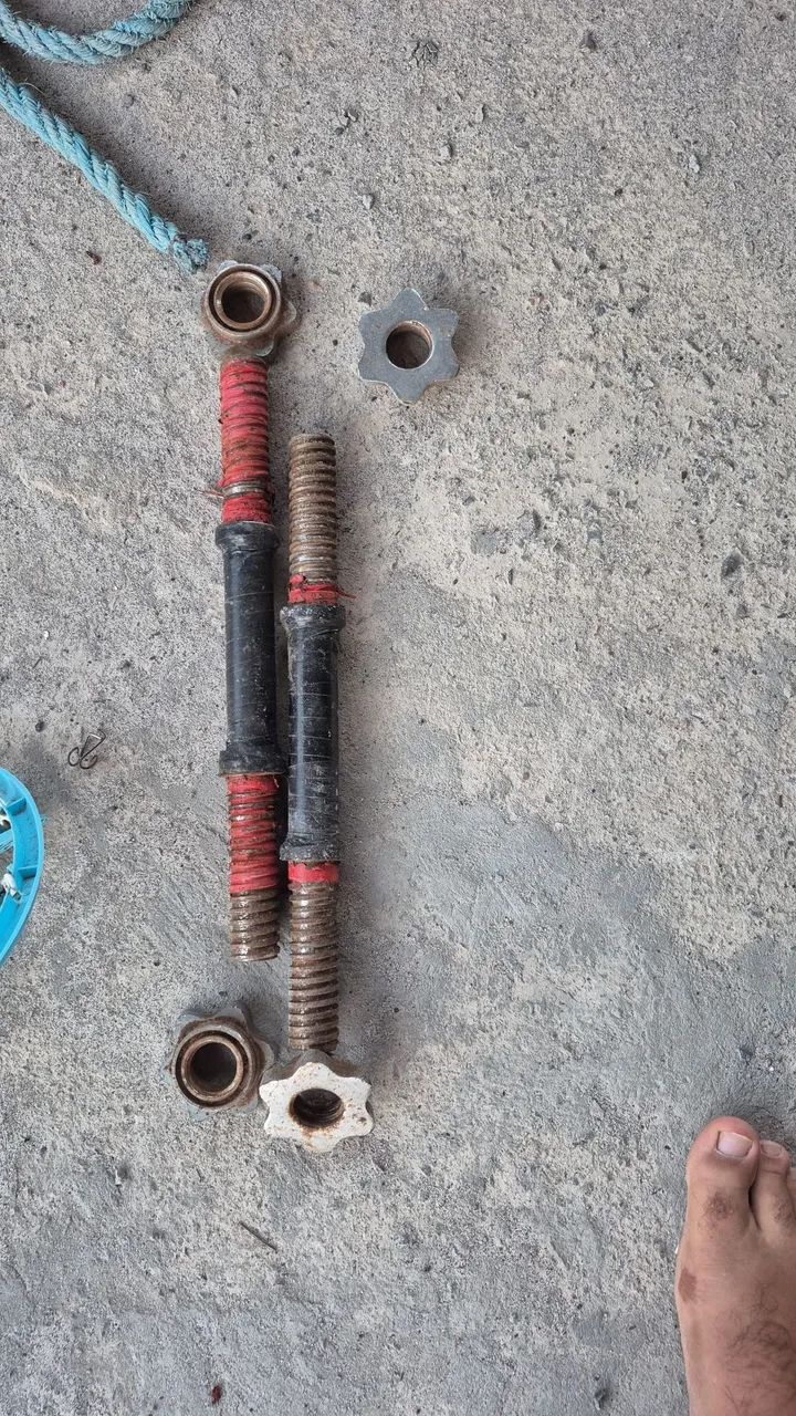 Kit anilhas de ferro e plástico com cimento  - Foto 4