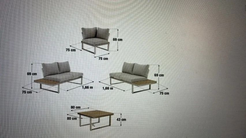Conjunto Sofá e Mesa alumínio de jardim   - Foto 4