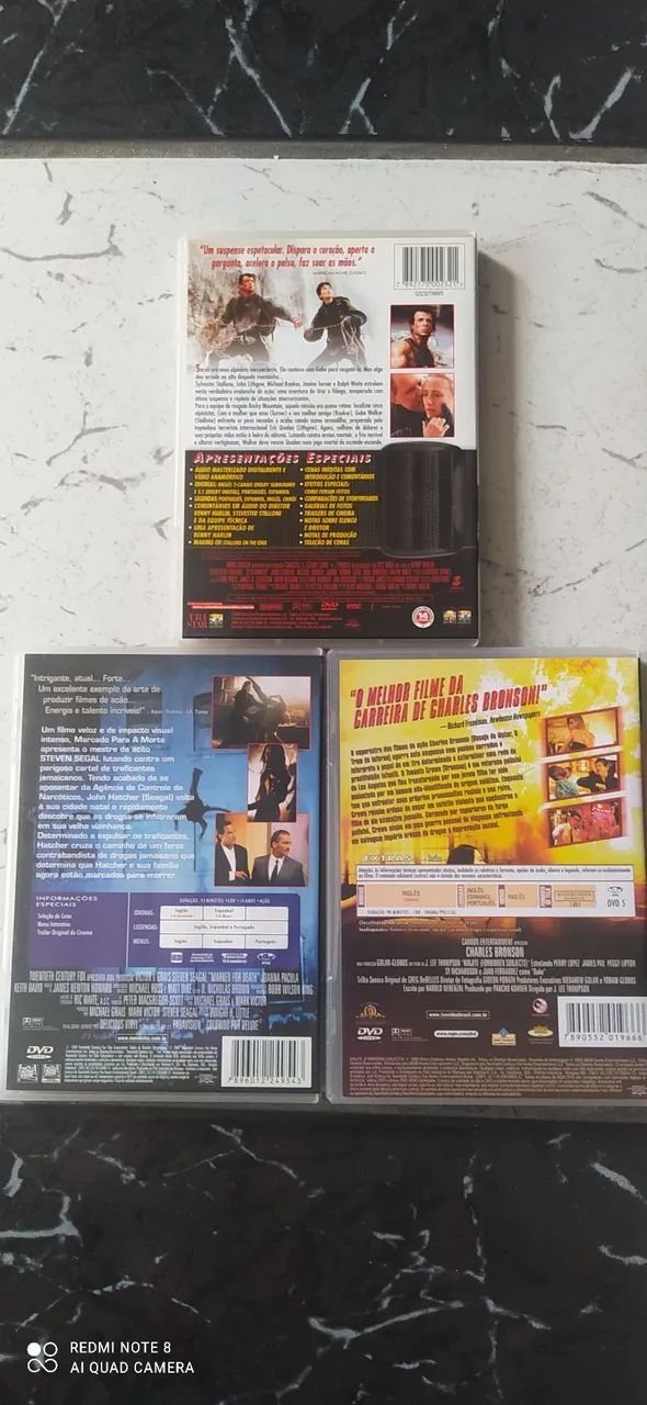 3 dvds risco total, kinjite, marcado para morte  - Foto 2
