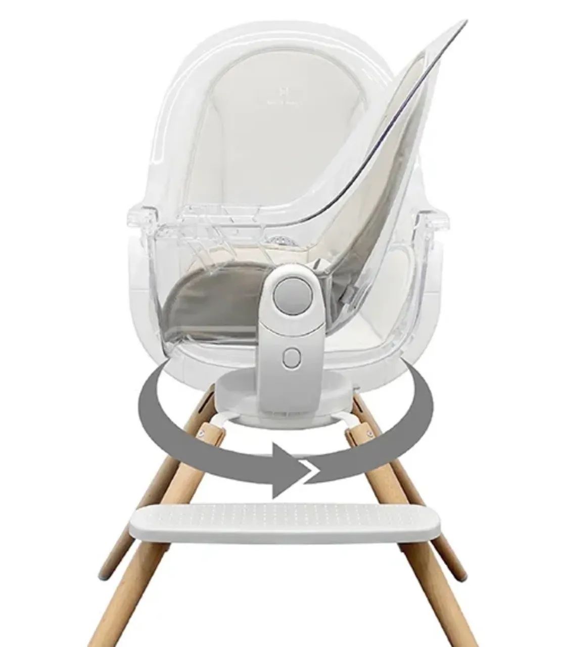 Cadeira de Alimentação 360° 3 em 1 Marcus & Marcus Lisa Cinza. - Foto 3