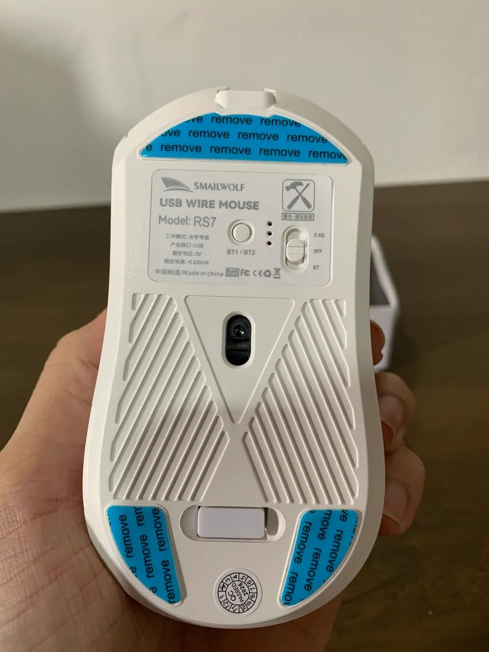 Mouse sem fio 2.4 wireless Rs7 smailwolf  - Foto 4