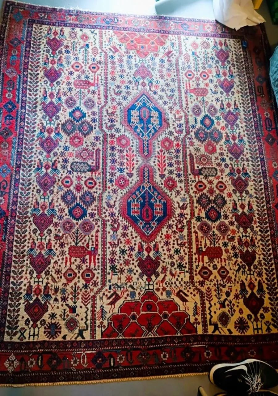 Tapete Persa Afshar Sirjan 2,5m x 2m Colecionador