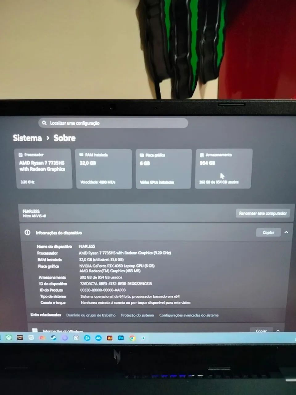 Notebook Gamer Acer nitro V15 - Foto 2