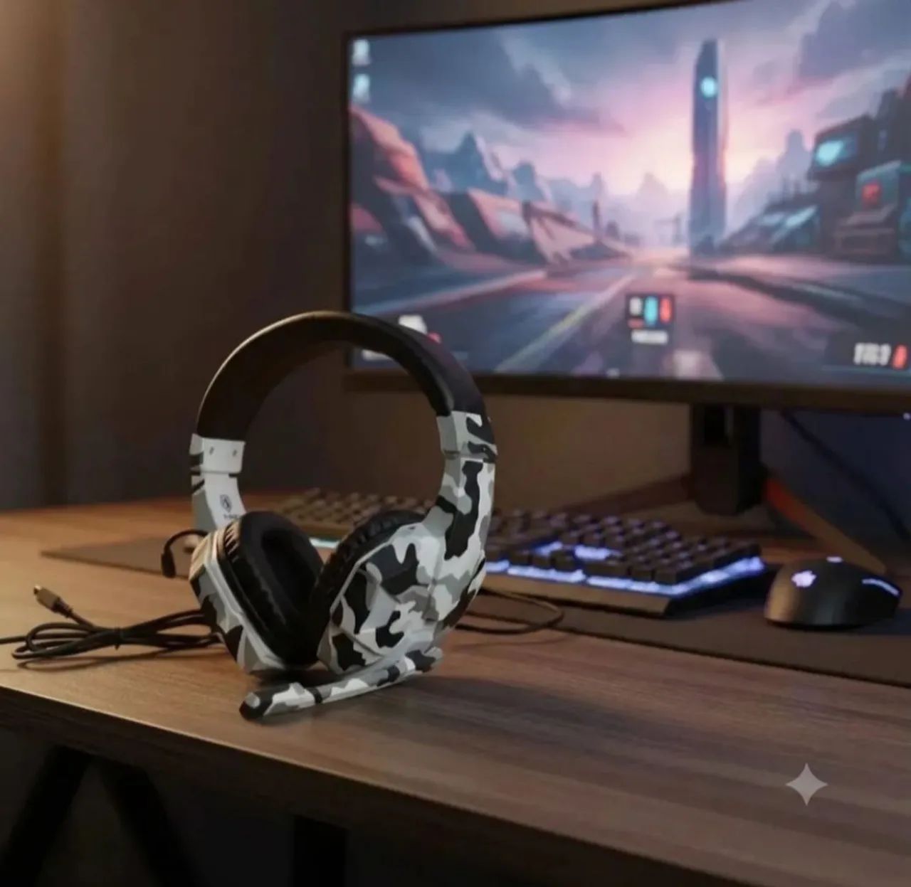 Headset Fone De Ouvido Gamer Ps4 Ps5 Xbox Pc Android - Foto 5