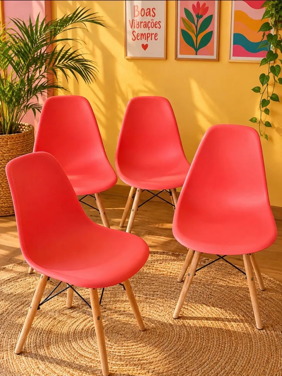 5cadeiras eames salmão 
