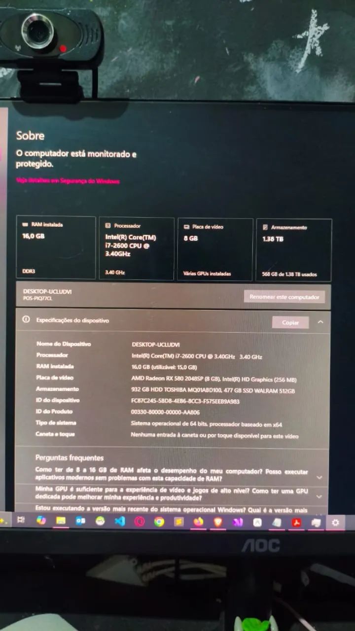 PC GAMER i7 16GB - Foto 3