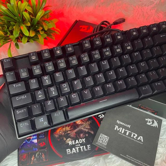 Red Dragon Mitra Teclado 100% - Switch Marrom - Foto 3