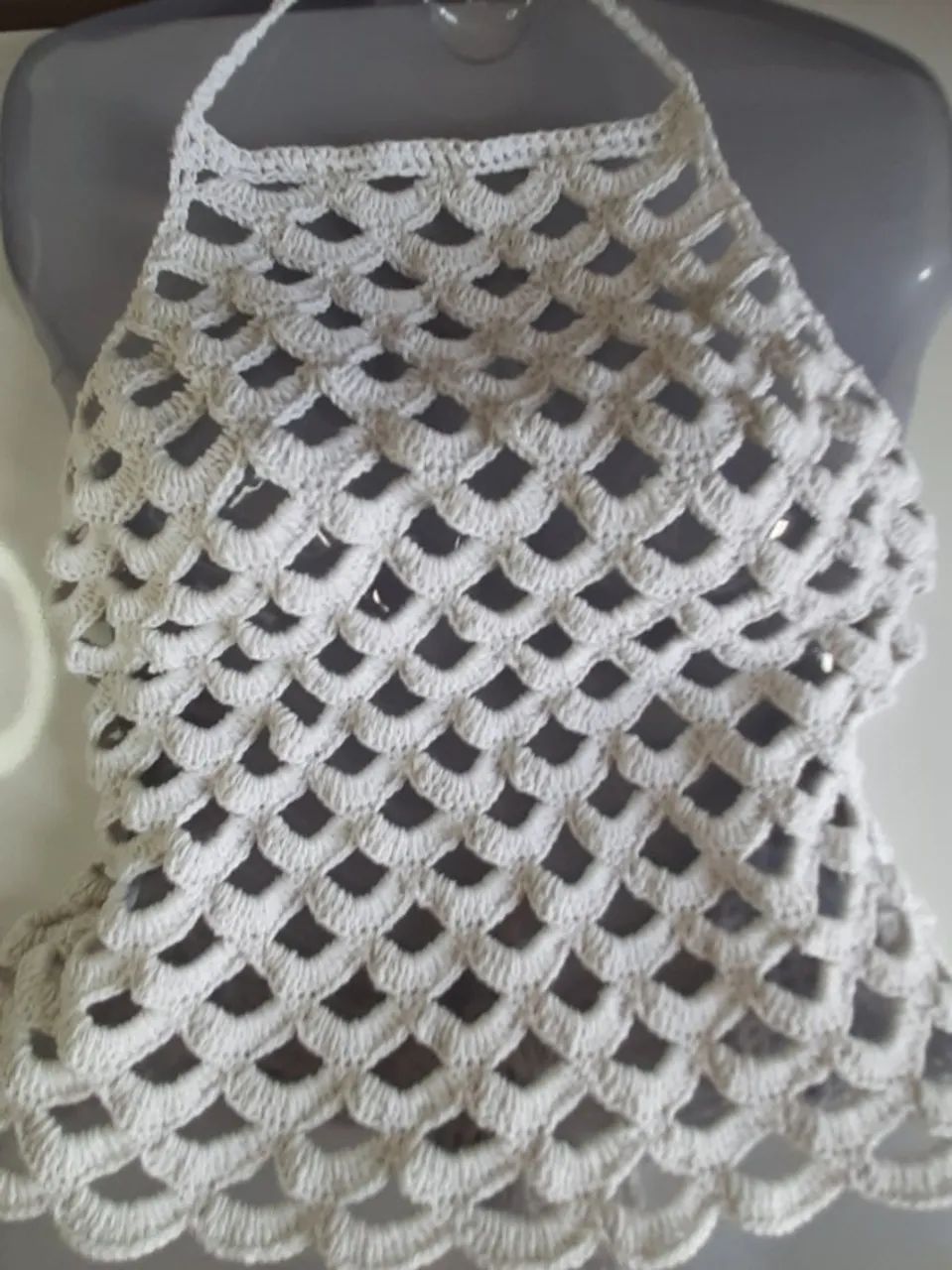 Blusinha de Verão Arcos Branca em Crochê - Foto 4