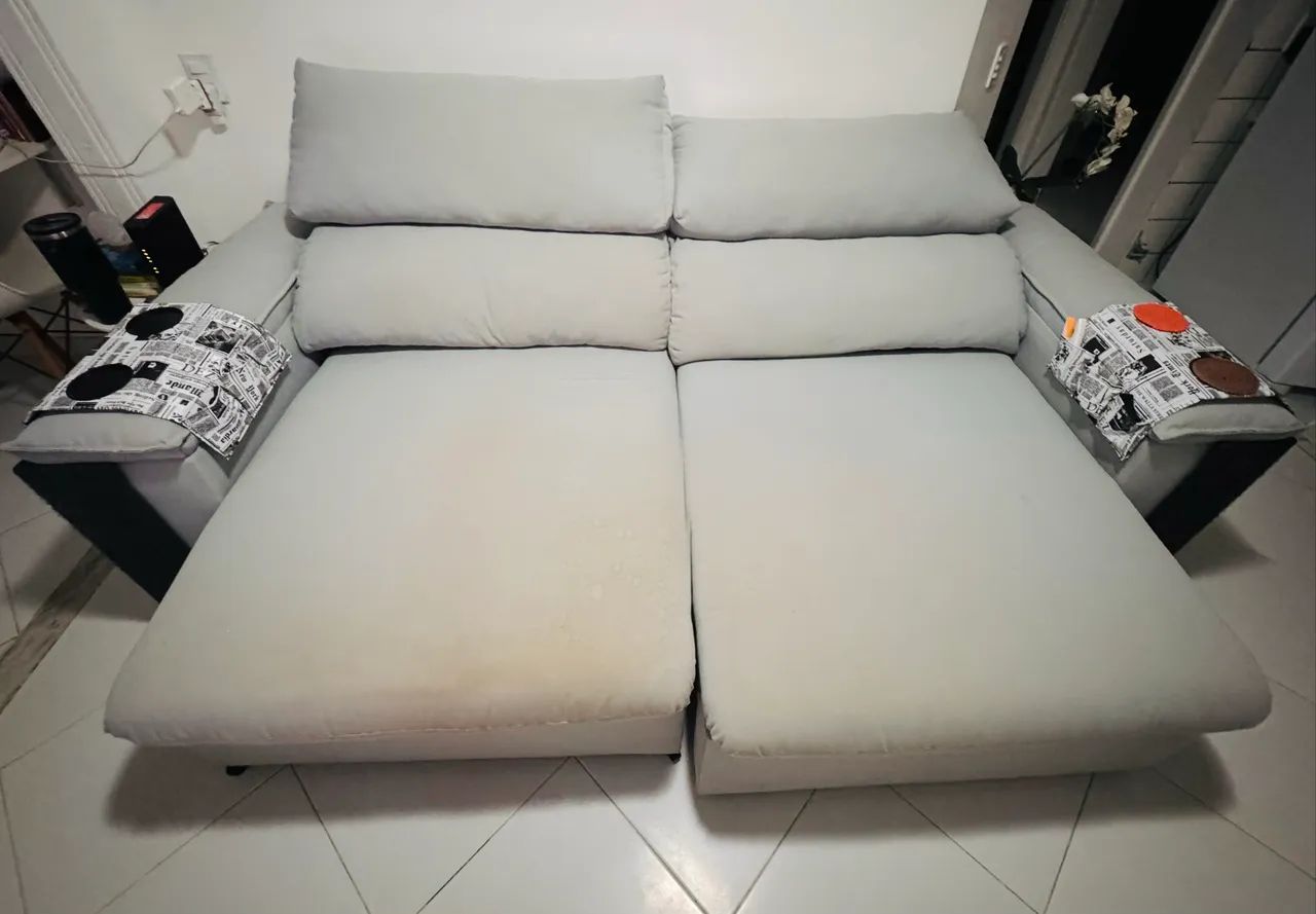 Sofá retrátil e reclinável 4 lugares 2,30 cm - Foto 3