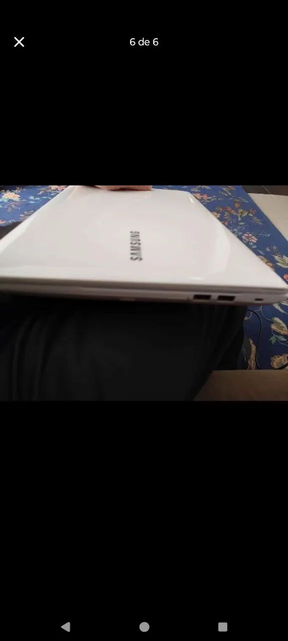 Notebook Samsung Branco I3 4G de memória 