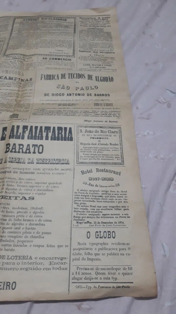 Jornal a província de sp 4 de janeiro de 1875 - Foto 5