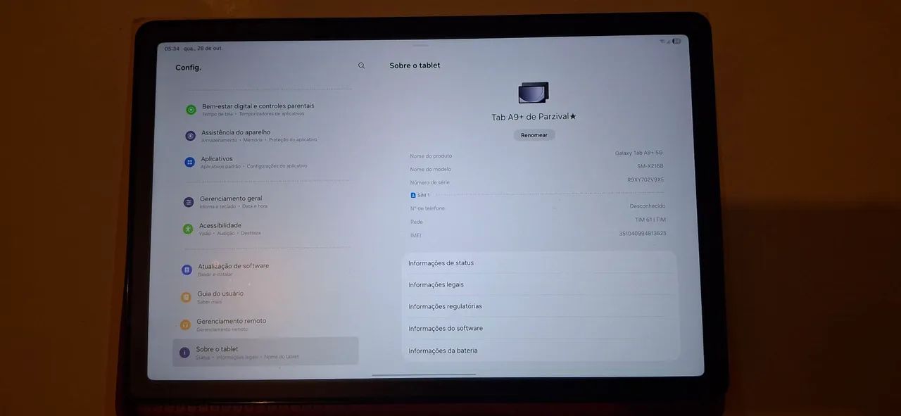 Samsung Galaxy Tab A9+ 64GB 5G -- Conservado + Capa e Película Extra - Foto 2