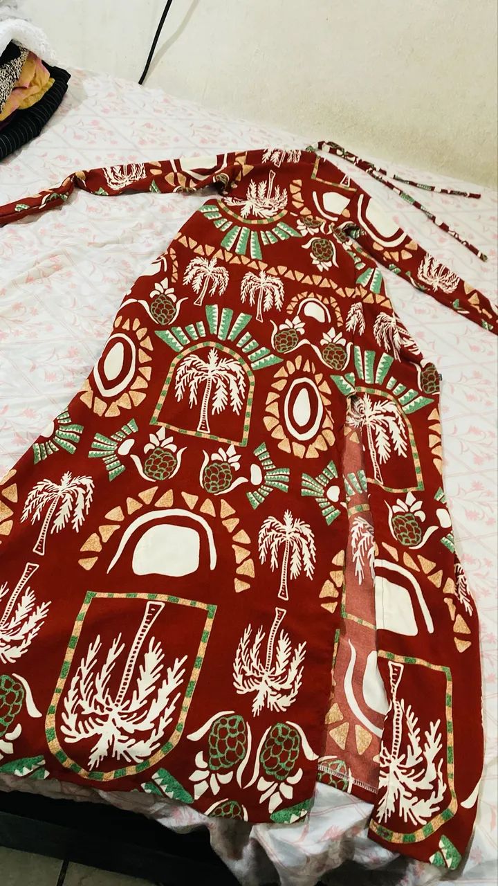 vestido longo estampado frente única. - Foto 2