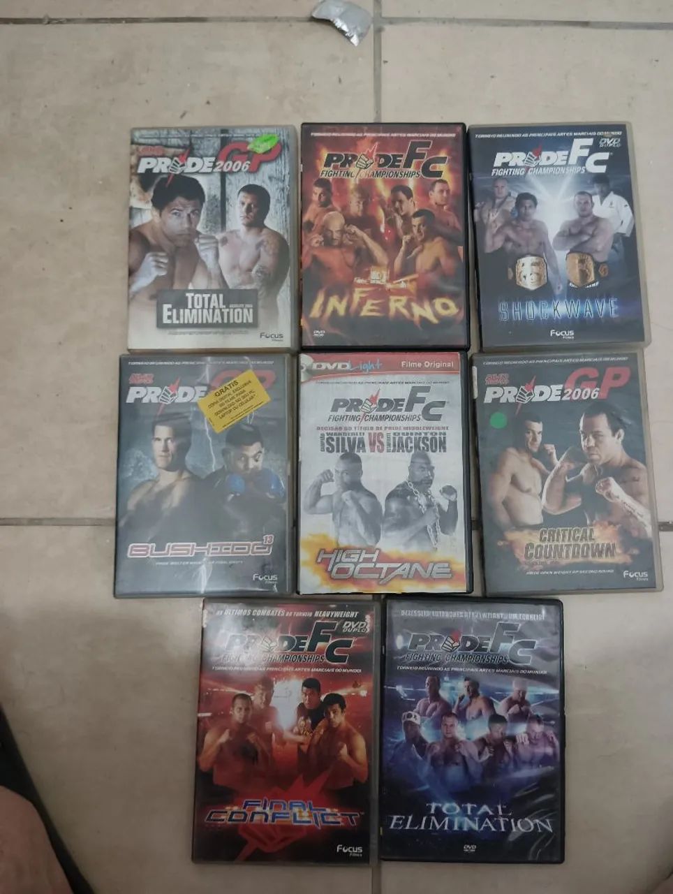 Coleção de dvds Pride FC
