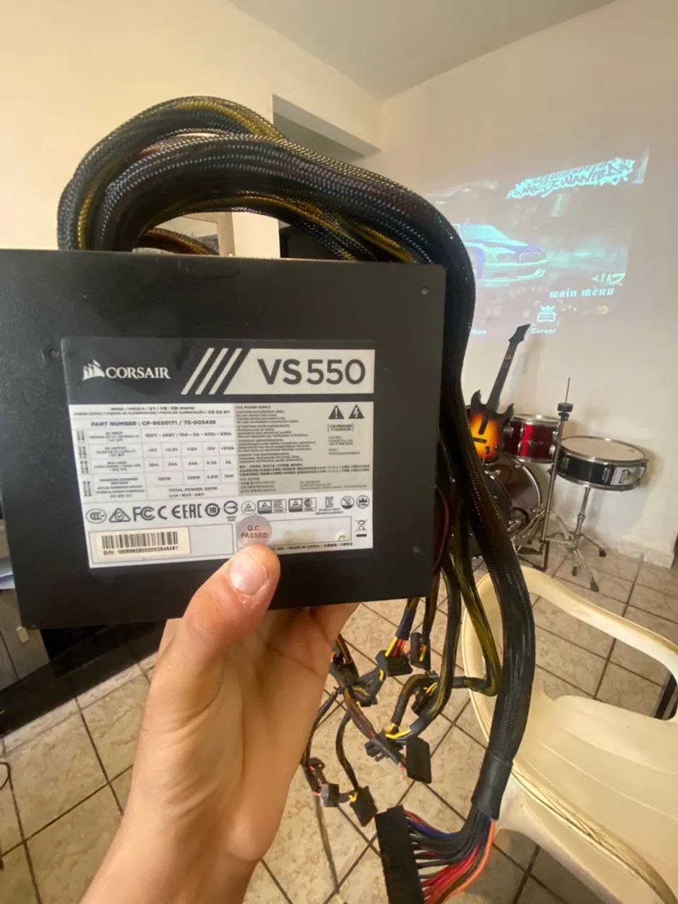 Fonte corsair 550w 80plus 