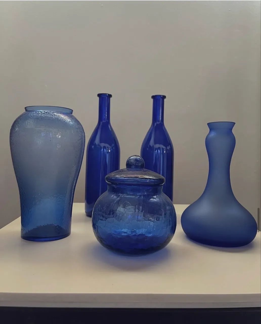 Coleção azul vasos
