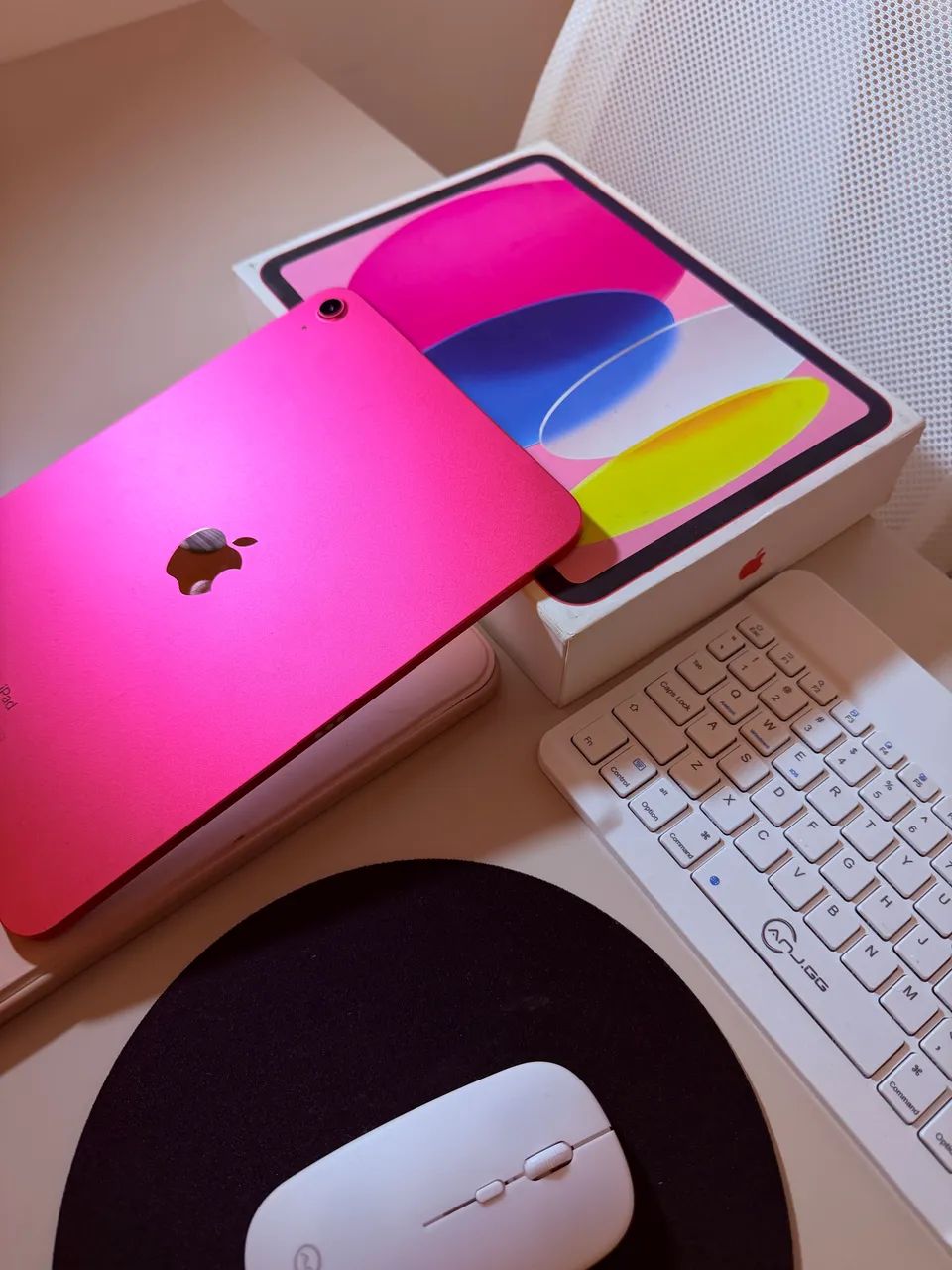 iPad 10ª Geração Rosa 64GB + Teclado Case + Mouse - Foto 5