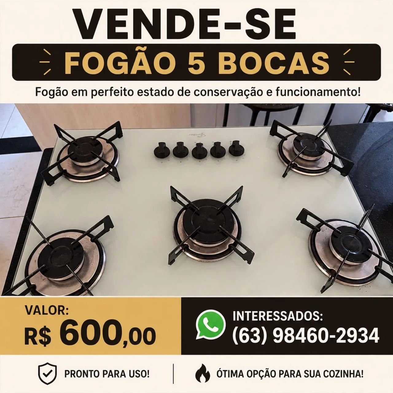  Cooktop 5 bocas - Fischer