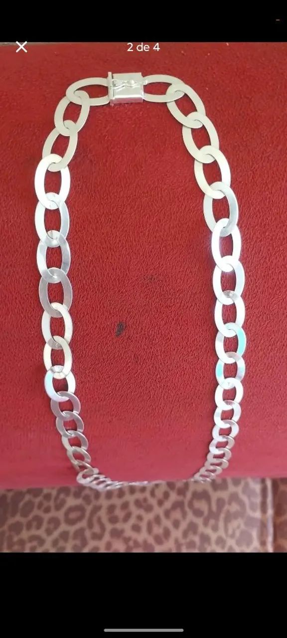 Cordão prata pura 45 gramas (vendo ou troco) - Foto 4