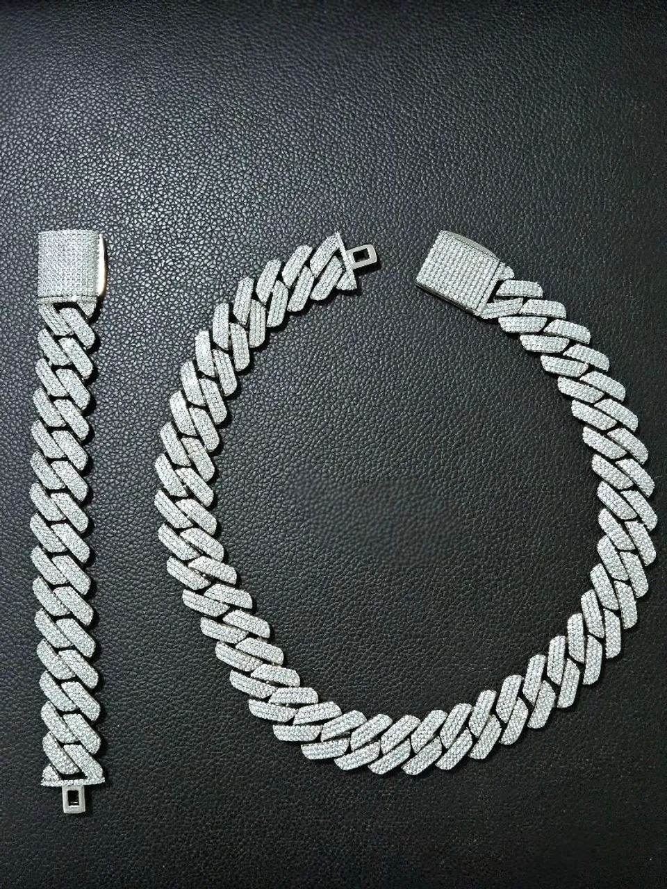Colar + Pulseira Cravejado Ice 20mm