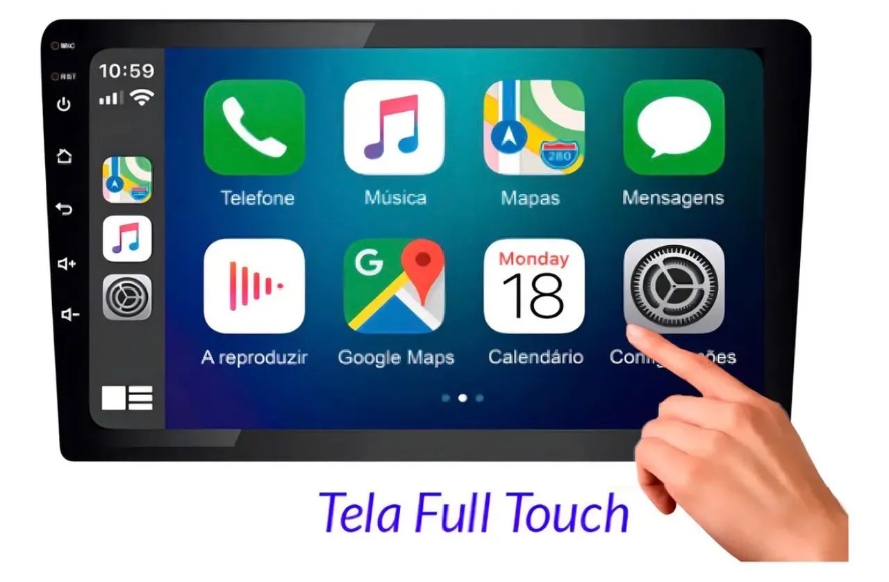 Central Multimídia 9  Roadstar Carplay RS908BR Android Auto - Foto 5