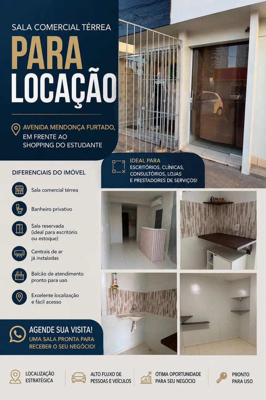 Alugo sala comercial no centro 