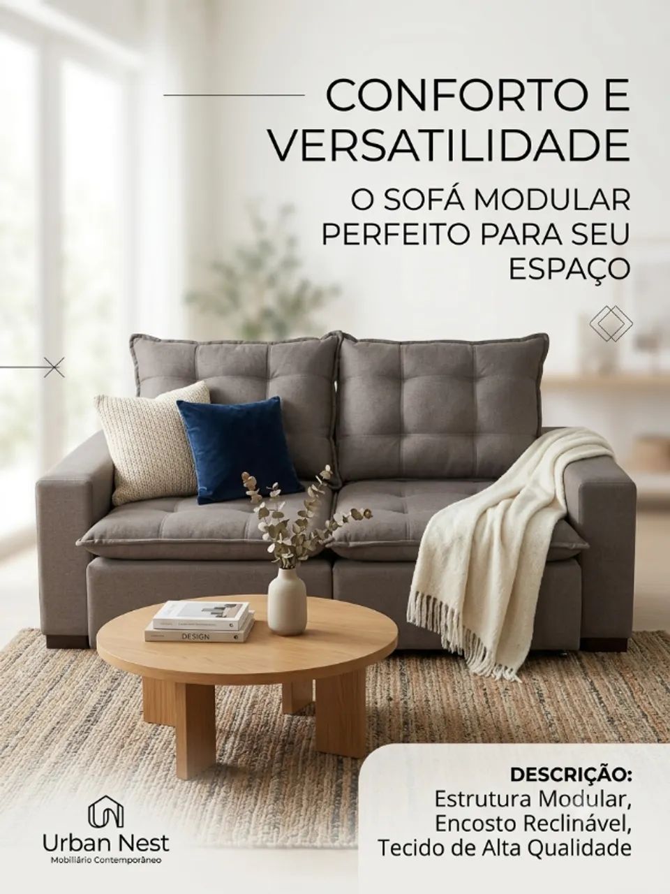 Sofá retrátil 2.20mt