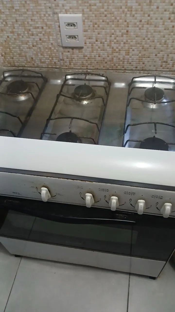 FOGAO ESMALTEC 6 BOCAS C/ ACENTIMENTO AUTOMÁTICO 