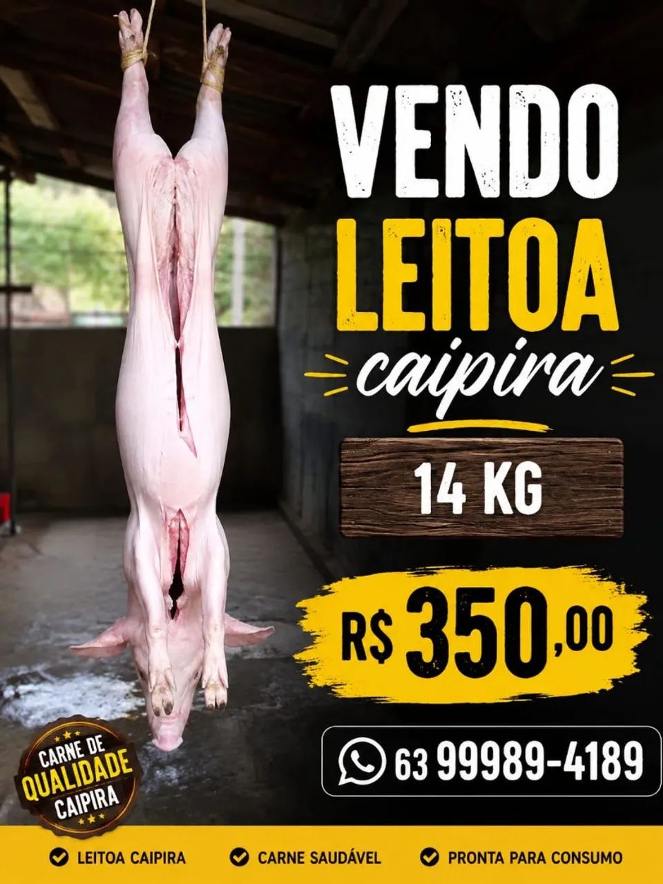 Leitoa caipira 14 kg