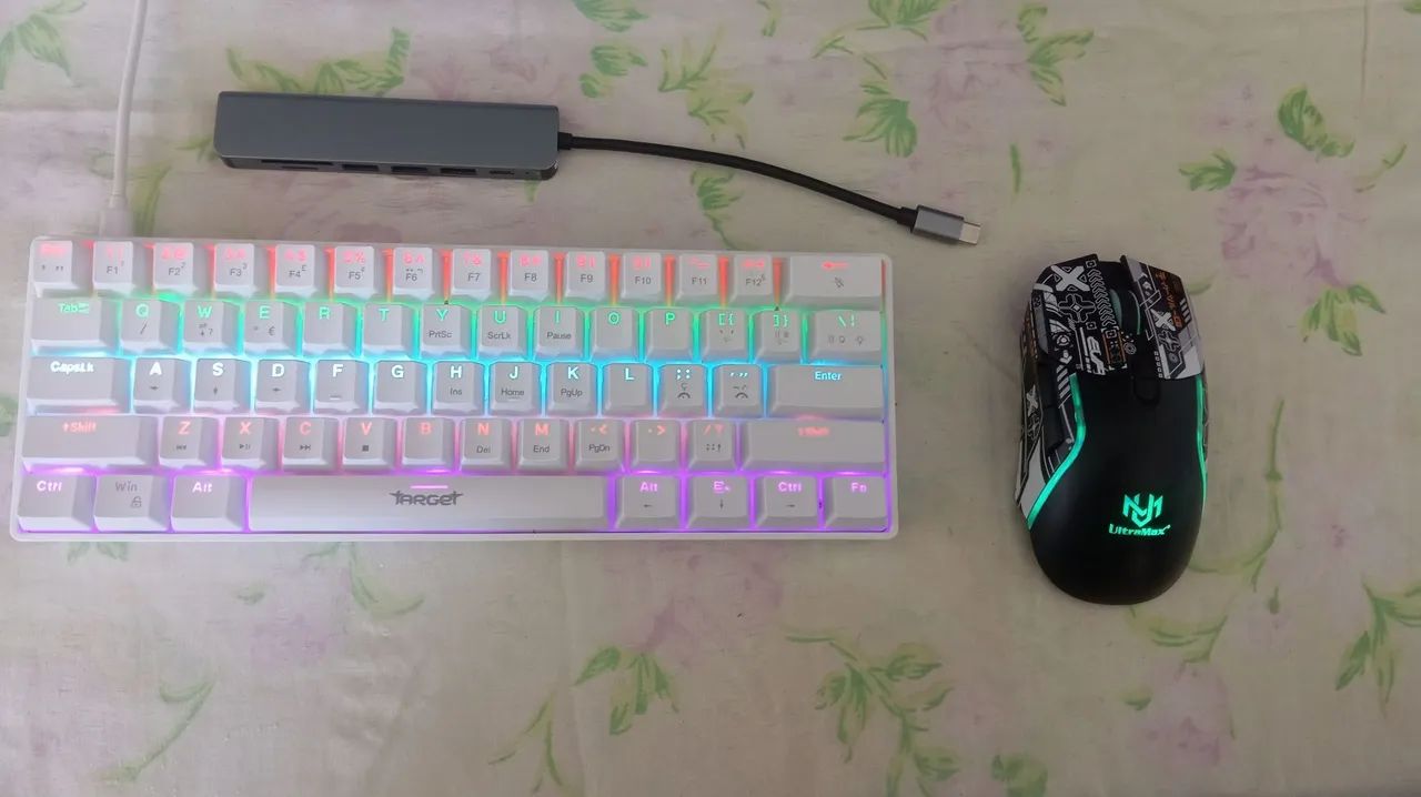 Kit mobiliado teclado mause e cabo USB  - Foto 2