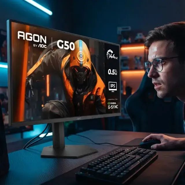 Monitor Gamer AOC 24" 144Hz 0,5ms IPS Lacrado+Nota fiscal eletrônica - Foto 4