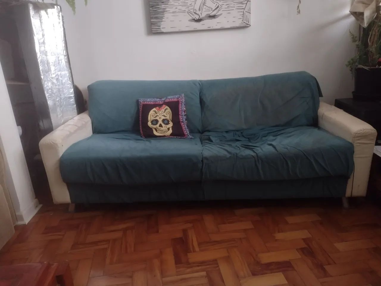 Sofá usado estrutura boa precisa de reforma 