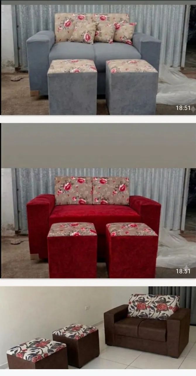 Kit sofá simples 