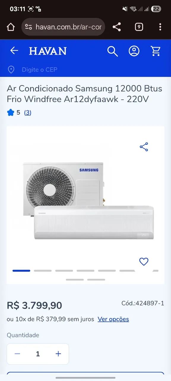 Ar condicionado inverter 1200 btu - Foto 3