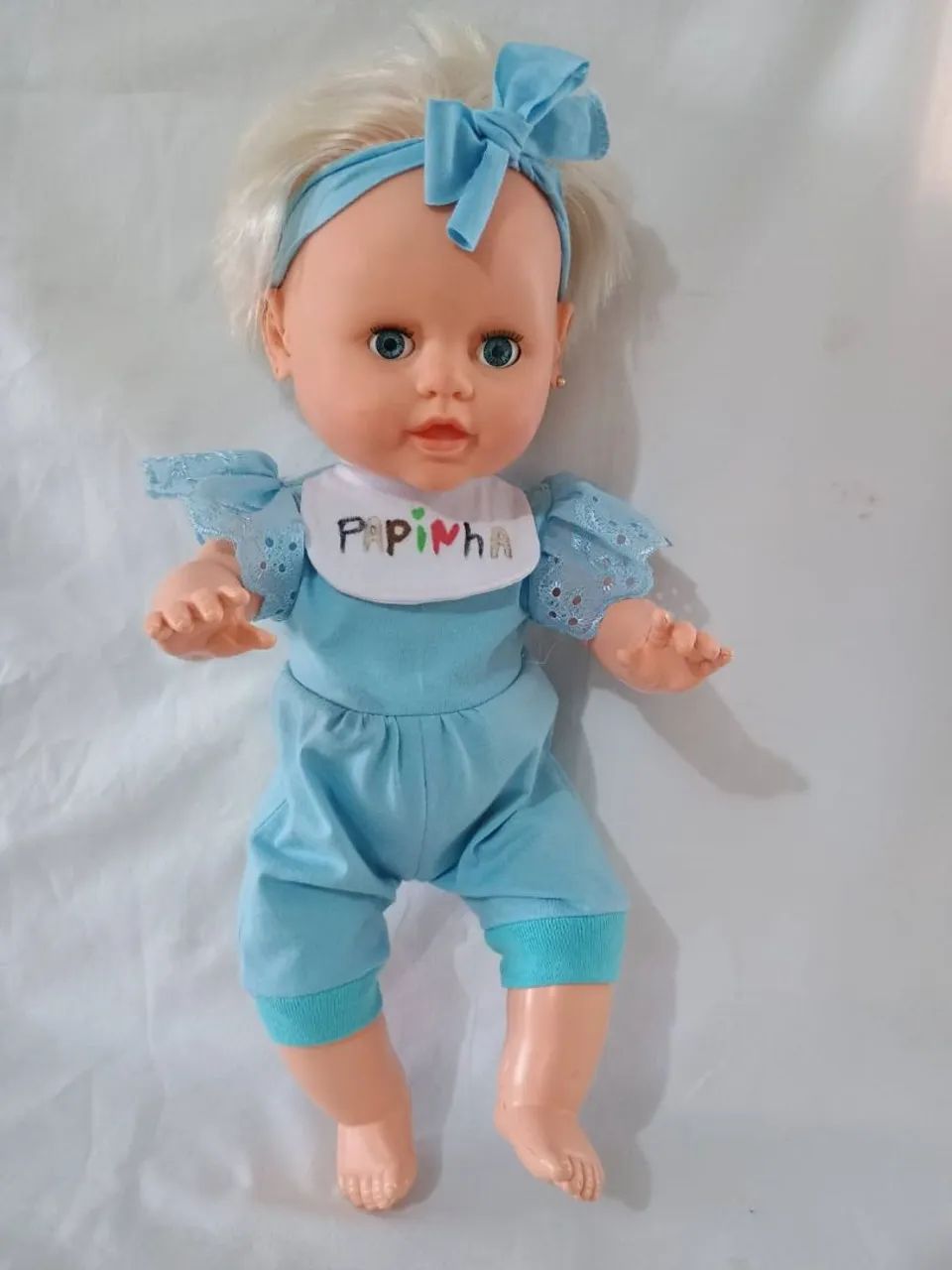 Boneca antiga Papinha da estrela com chorinho nas costas - década de 90  - Foto 3